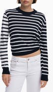 Desigual Blocked Stripe Crewneck Sweater