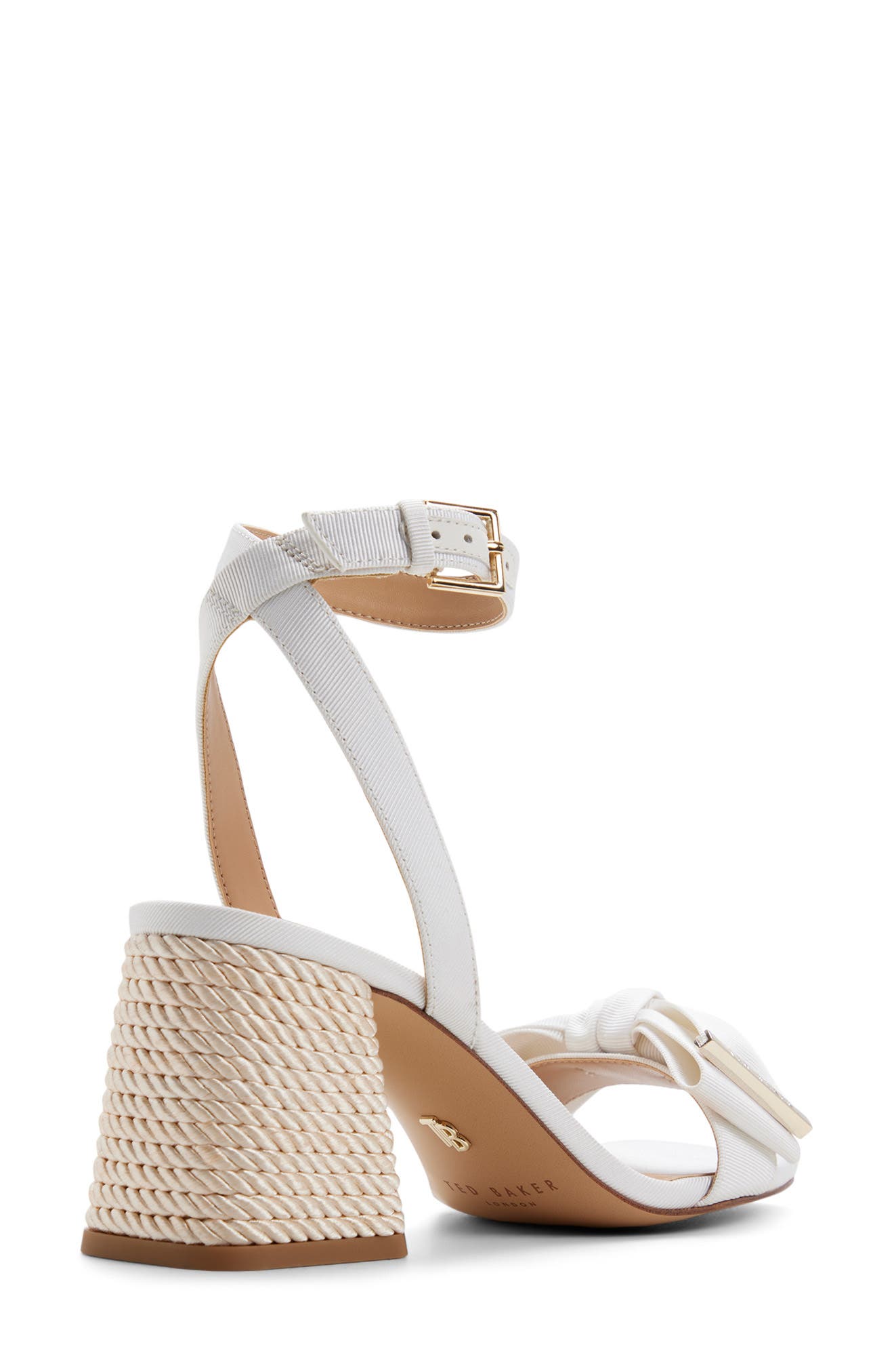 Ted Baker London Giana Block Heel Sandal, Alternate, color, White