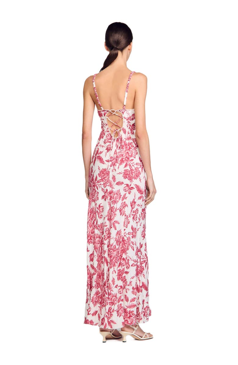 SANDRO Floral print maxi dress, Alternate, color, 