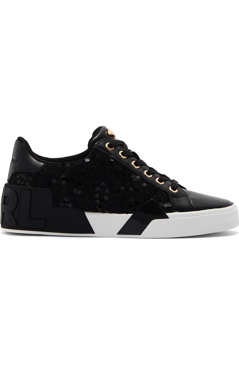 KARL LAGERFELD PARIS Marquise Low Top Sneaker, Alternate, color, Black