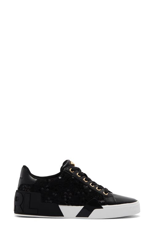 Karl Lagerfeld Paris Marquise Low Top Sneaker In Black
