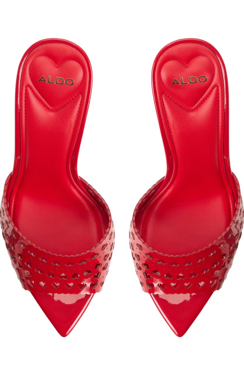 ALDO Love Pointed Toe Slide Sandal, Alternate, color, Medium Red