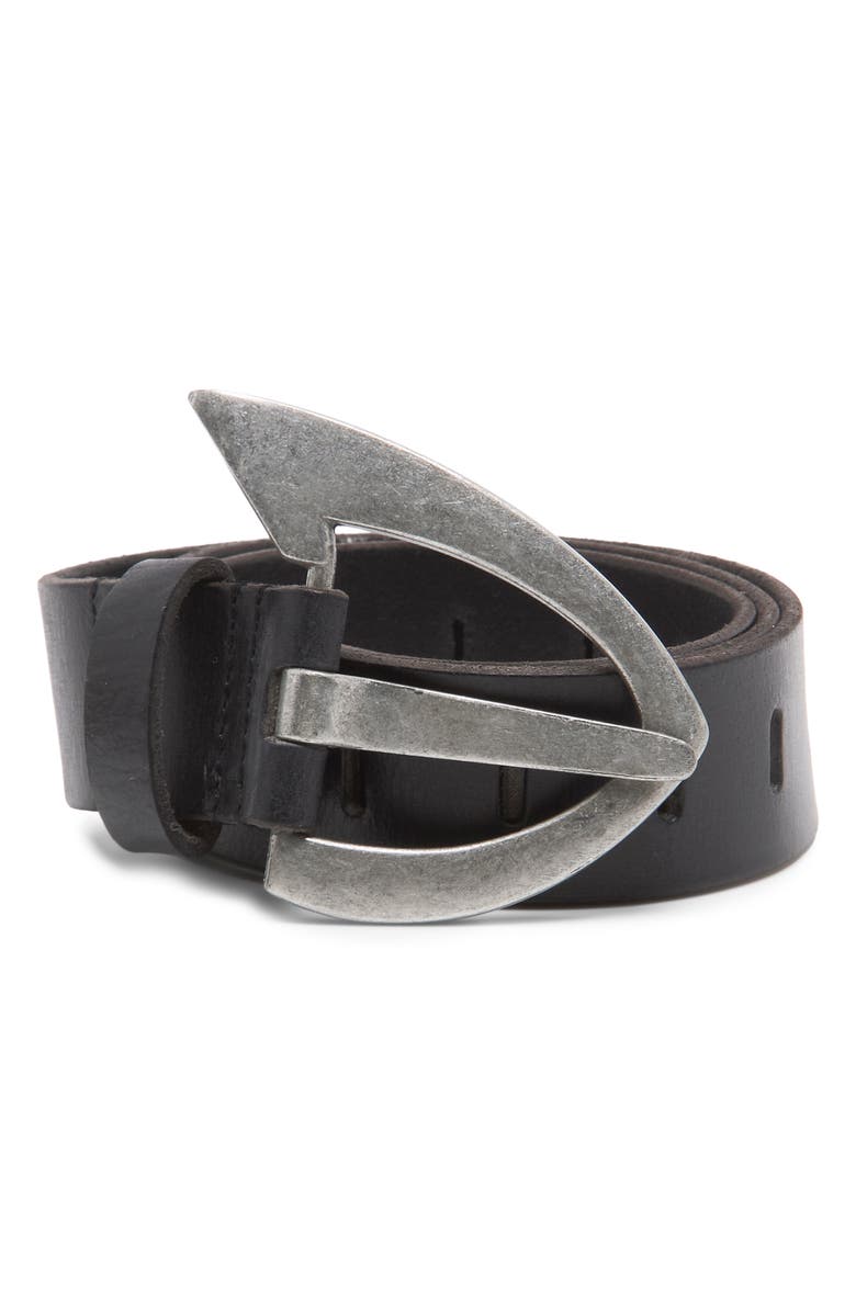 Free People Noa Leather Belt, Main, color, Black