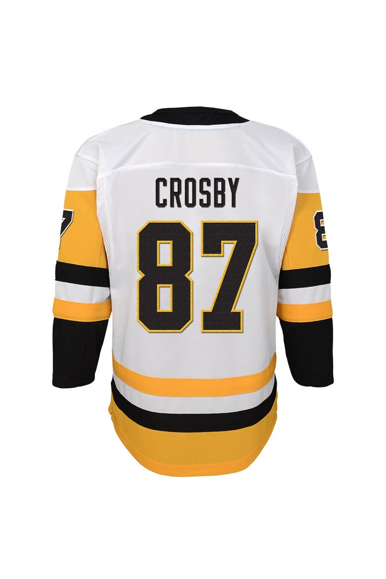 Youth Outerstuff Sidney Crosby White Pittsburgh Penguins Away Captain's Patch Jersey, Alternate, color, White