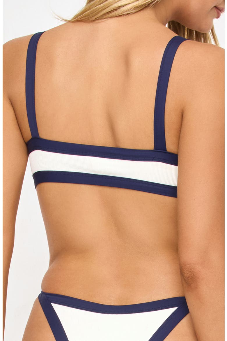 Taylor Rib Bikini Top, Alternate, color, MIDNIGHT/ CREAM