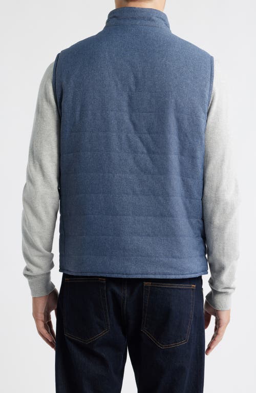 Scott Barber Reversible Quilted Vest In Blue