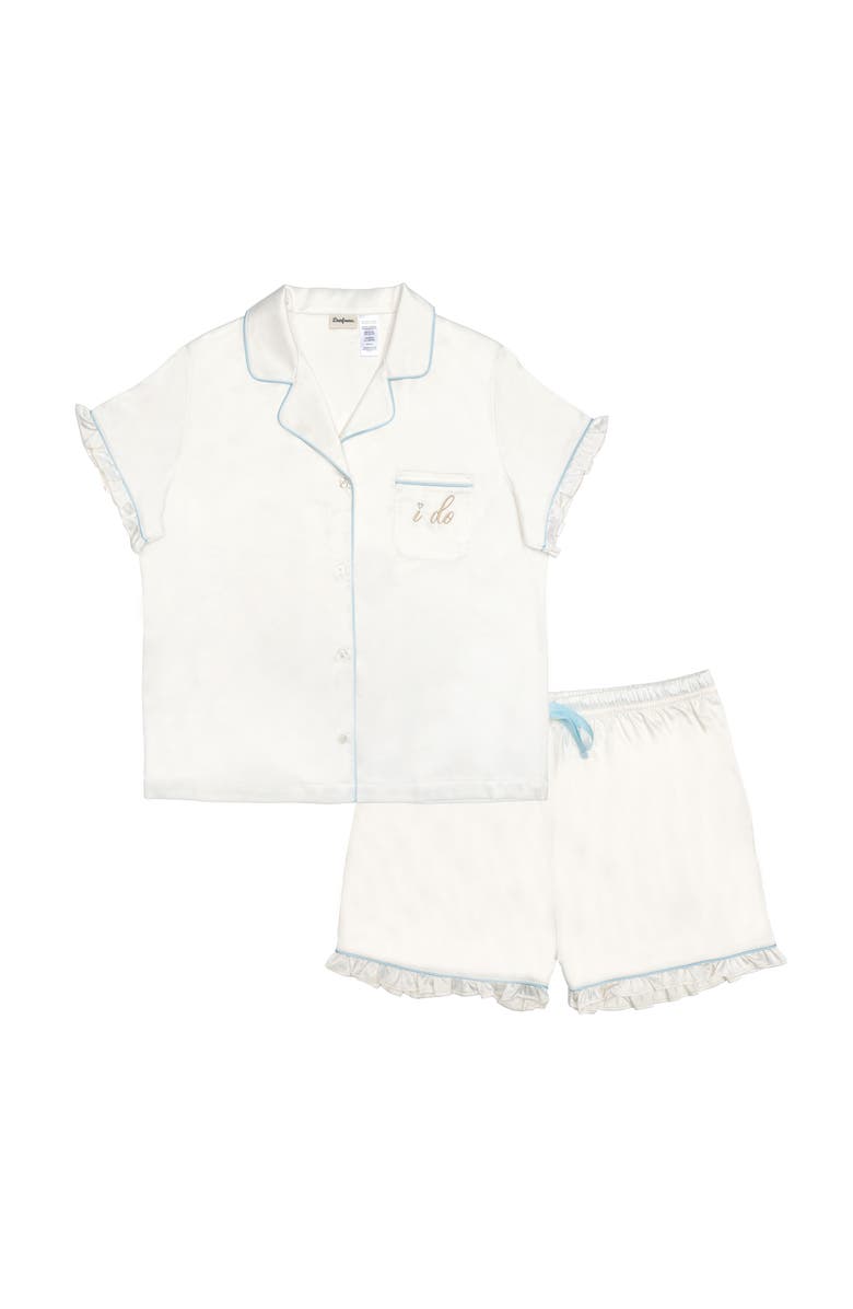 DEARFOAMS I Do Bridal Short Pajama Set, Main, color, Latte