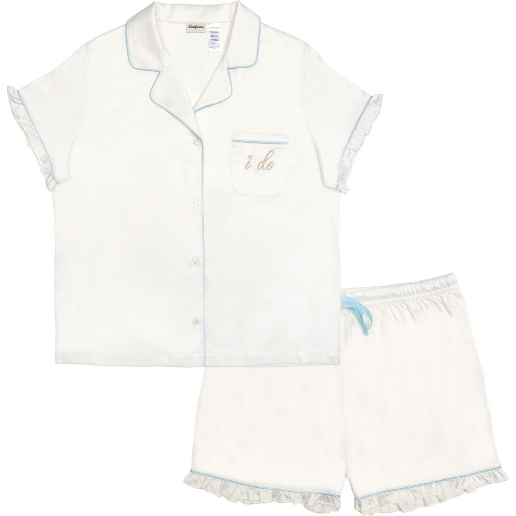 Dearfoams I Do Bridal Short Pajama Set In Brown