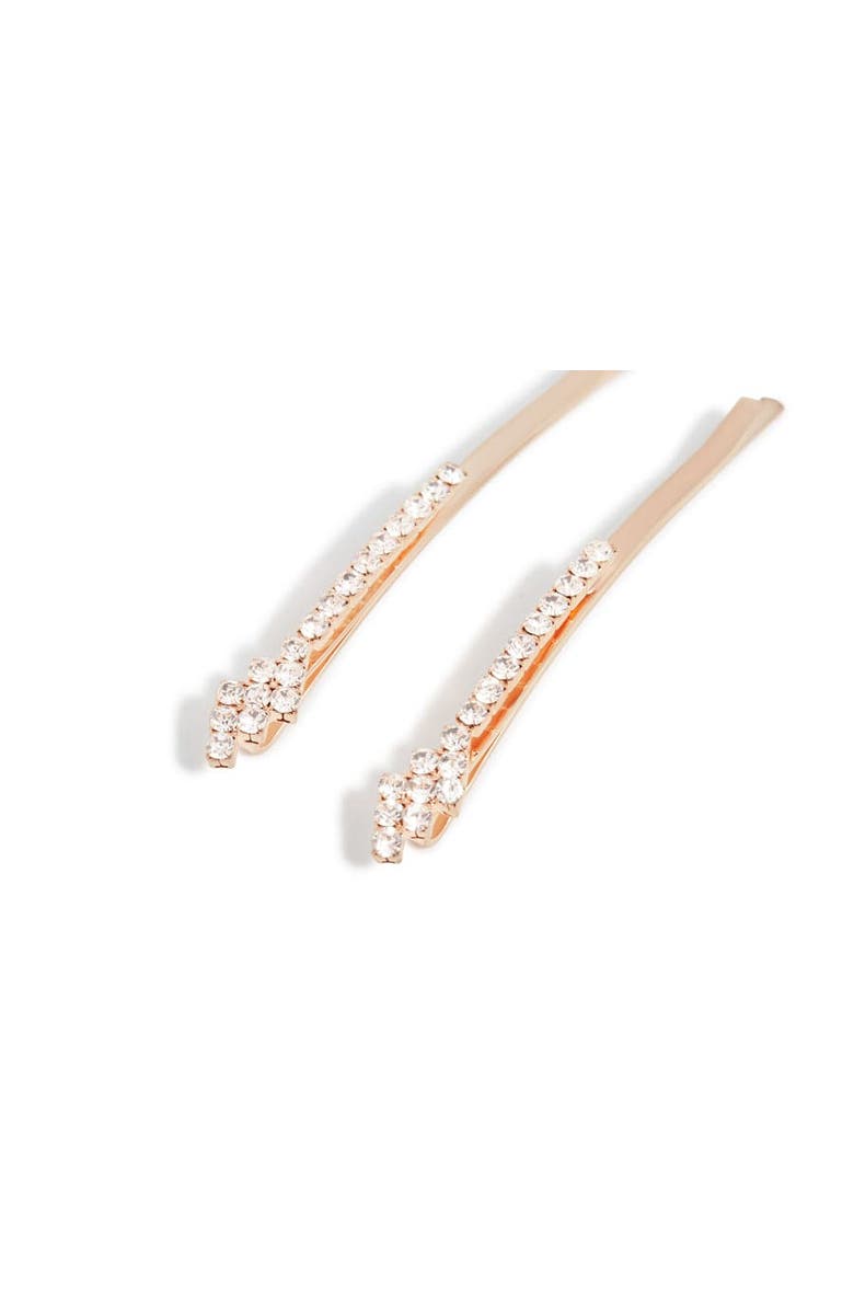 NUME Zig Zag Sparkle Hair Pin, Alternate, color, Rose Gold