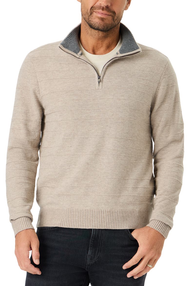 Poggio Quarter Zip Sweater, Main, color, OATMEAL