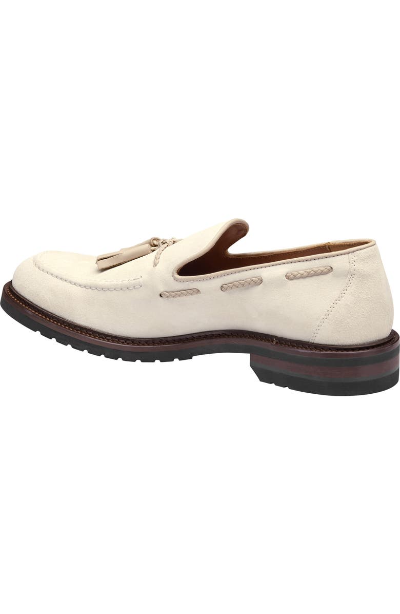 Johnston & Murphy Hartford Tassel Loafer, Alternate, color, Ivory Italian Suede
