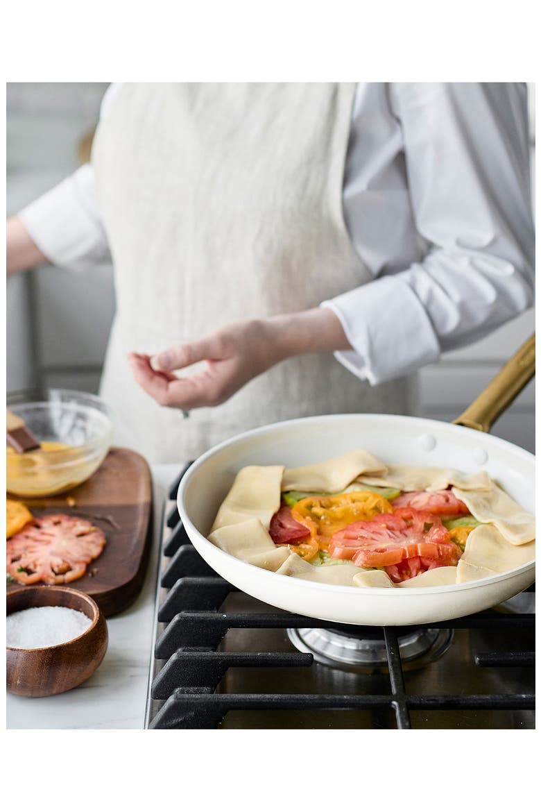 Reserve Pro 10-Piece Ceramic Nonstick Cookware Set, Alternate, color, CREAM