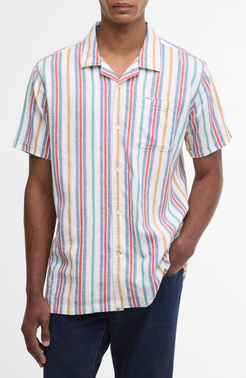 Summerfit Waterbay Stripe Linen & Cotton Camp Shirt