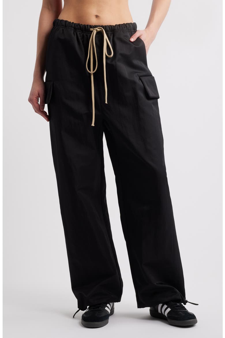 Textured Nylon Field Pants, Main, color, BLACK