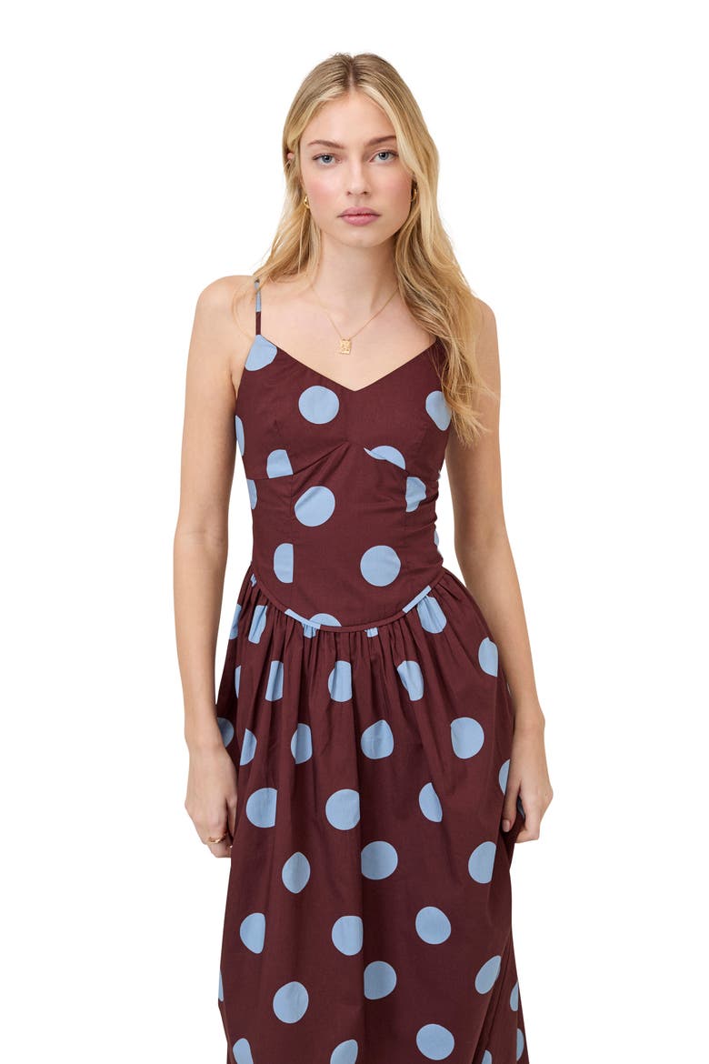 Renley Sleeveless Maxi Dress, Alternate, color, BROWN