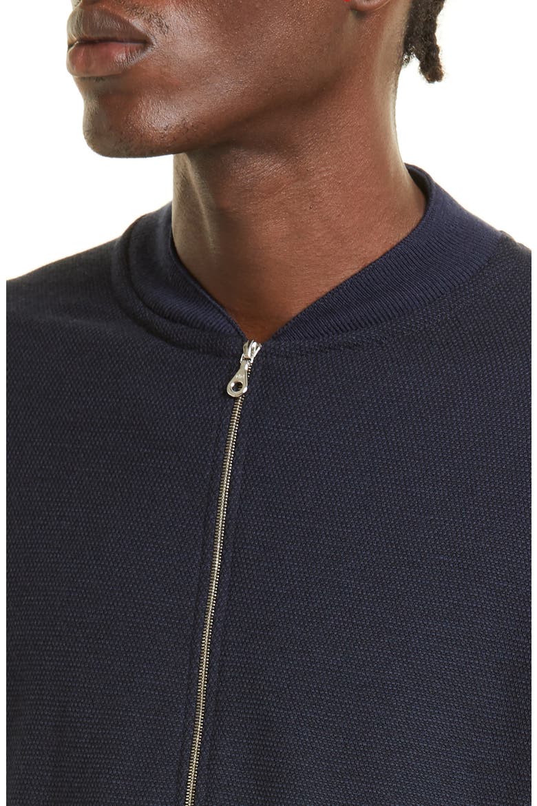 Men's Singular Full Zip Wool Sweater, Alternate, color, MIDNIGHT / BLACK