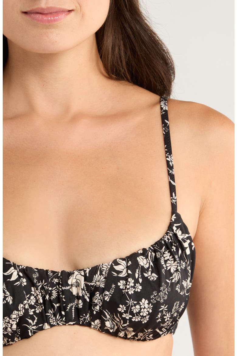 Naomi Ruched Bikini Top, Alternate, color, MIDNIGHT BLOOM