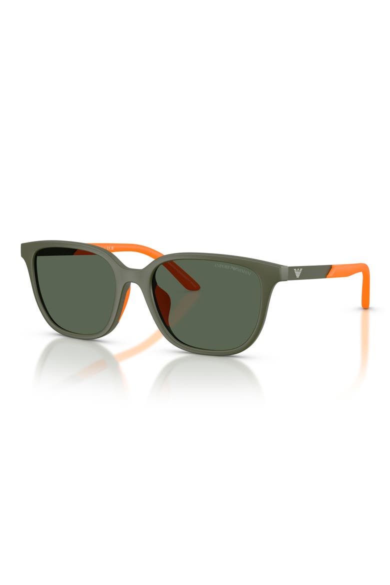 49mm Pillow Sunglasses, Alternate, color, MATTE GREEN / DARK GREEN