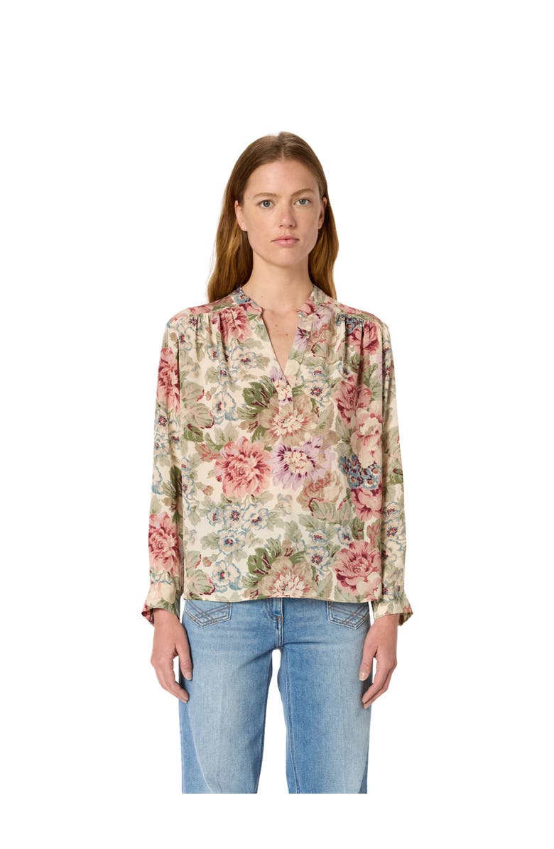 GERARD DAREL Armande Floral Print Blouse, Main, color, Natural