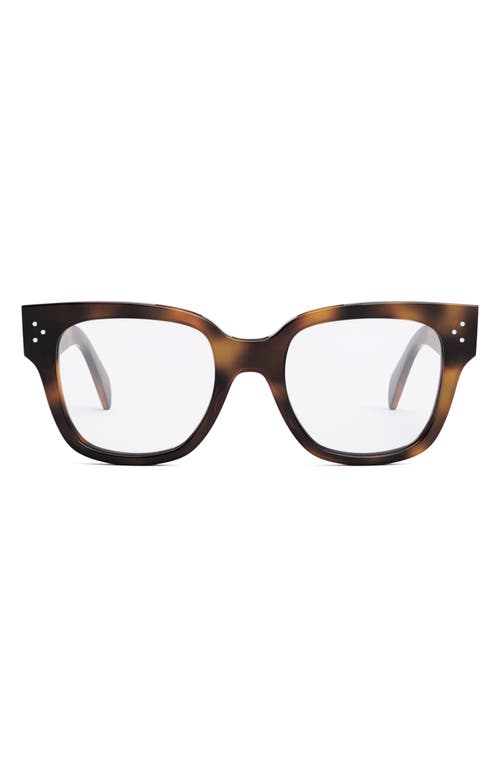 Celine Bold 3 Dots 53mm Butterfly Optical Sunglasses In Blonde Havana