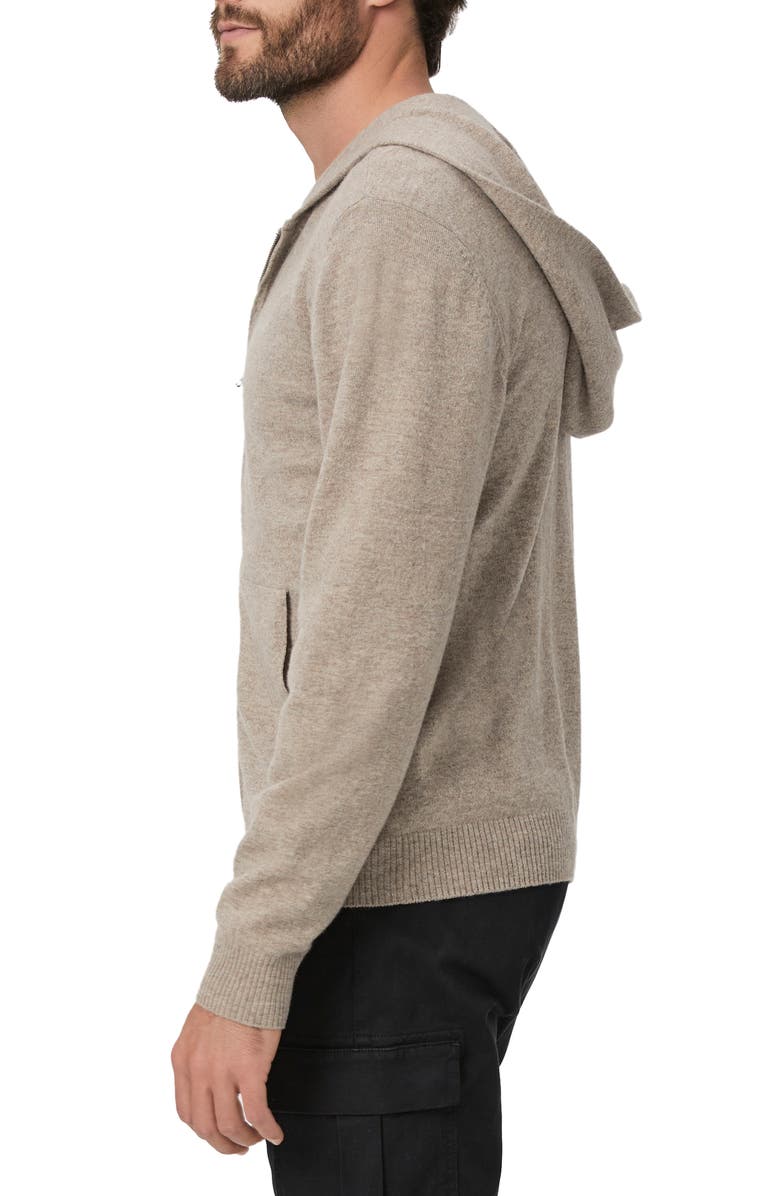 PAIGE Swanson Wool & Cashmere Zip-Up Hoodie Sweater, Alternate, color, 