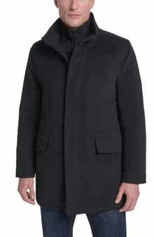 Shirt Collar Wool Blend Top Coat