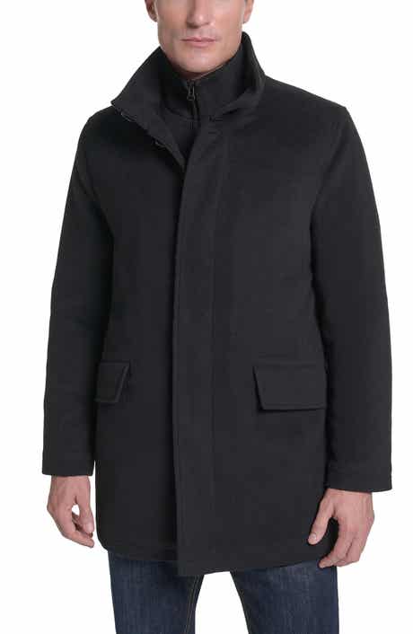 Shirt Collar Wool Blend Top Coat