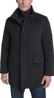 Cole Haan Shirt Collar Wool Blend Top Coat