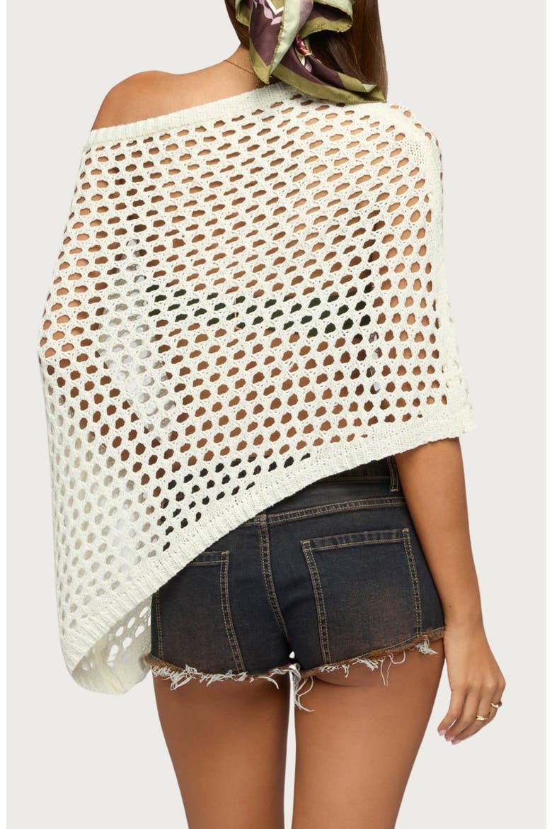 Cloe Off the Shoulder Lace Poncho, Alternate, color, CREAM