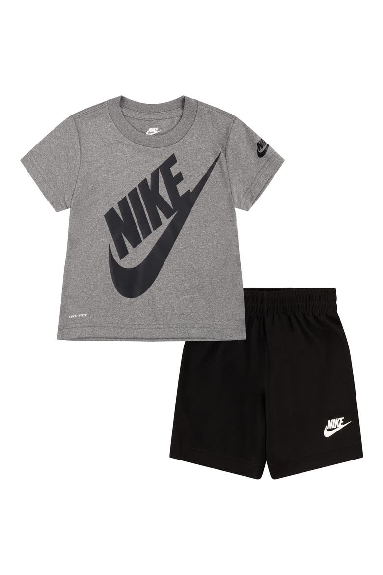 Kids' Futura Graphic Tee & Shorts, Main, color, BLACK