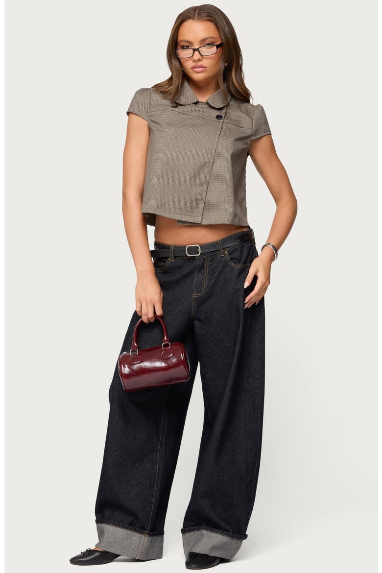 Haislee Houndstooth Crop, Alternate, color, MIX