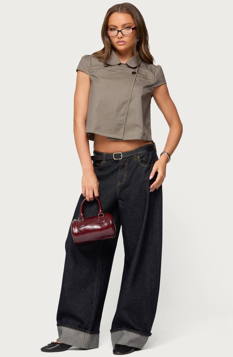 EDIKTED Haislee Houndstooth Crop, Alternate, color, Mix