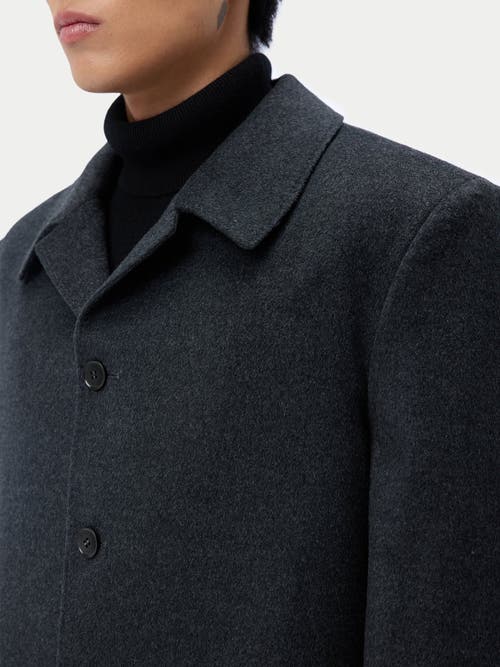 Gobi Mongolian Cashmere Single Breasted Cashmere Coat In Gray