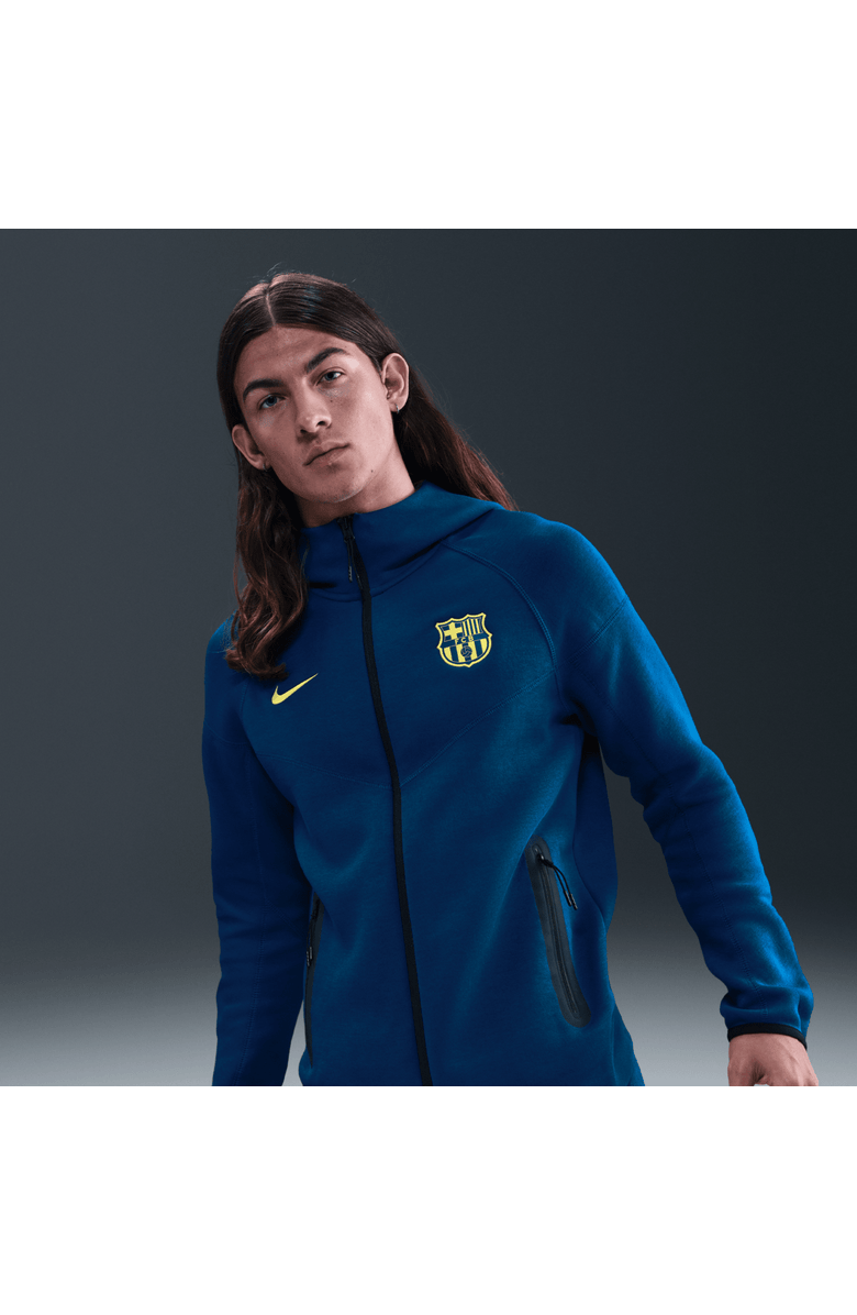 Nike Men's Nike Blue Barcelona Special Edition Full-Zip Tech Fleece Jacket, Alternate, color, Blue