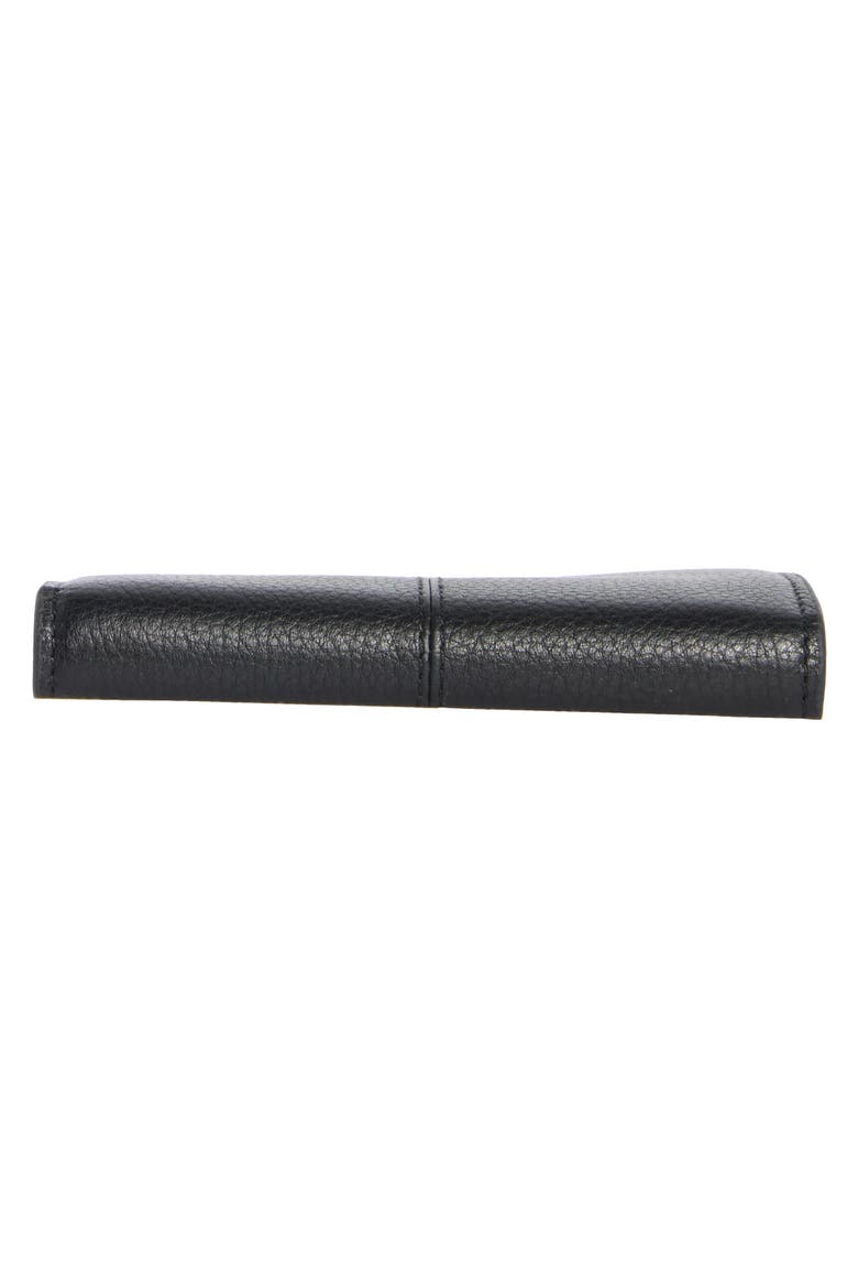 Aleah Leather Crossbody Wallet, Alternate, color, BLACK