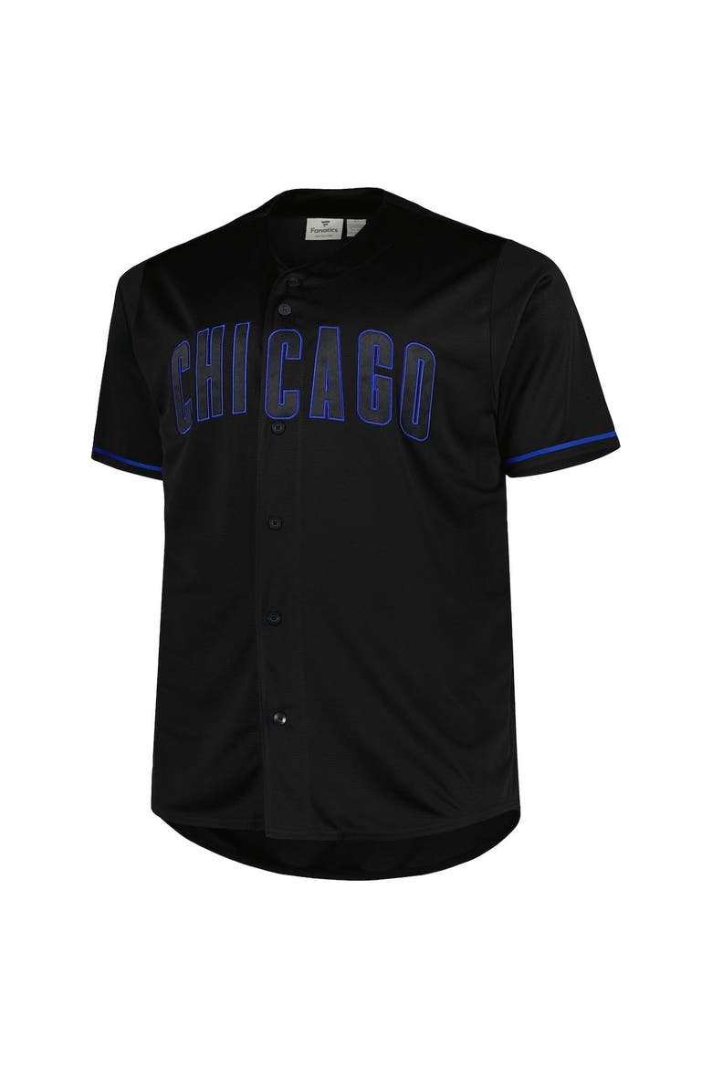 Men's Black Chicago Cubs Big & Tall Pop Fashion Jersey, Alternate, color, Black