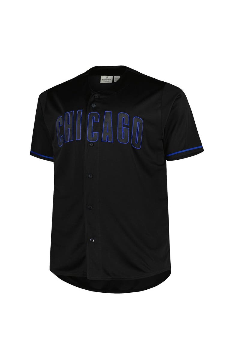 PROFILE Men's Black Chicago Cubs Big & Tall Pop Fashion Jersey, Alternate, color, Black