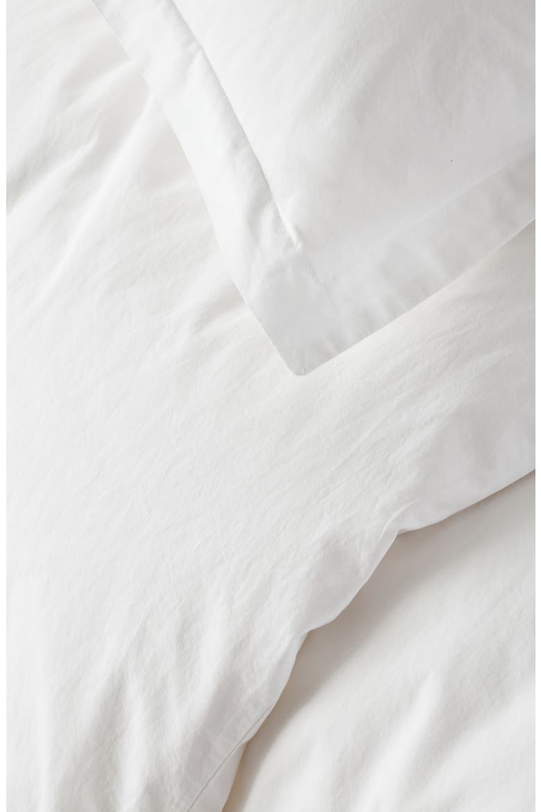 Organic Cotton Percale Duvet Cover & Shams Set, Alternate, color, WHITE