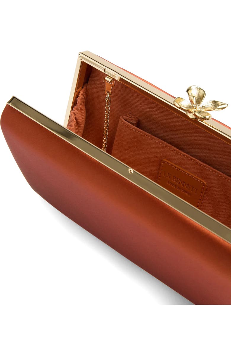 LK Bennett Posie Floral Box Frame Clutch, Alternate, color, Tea