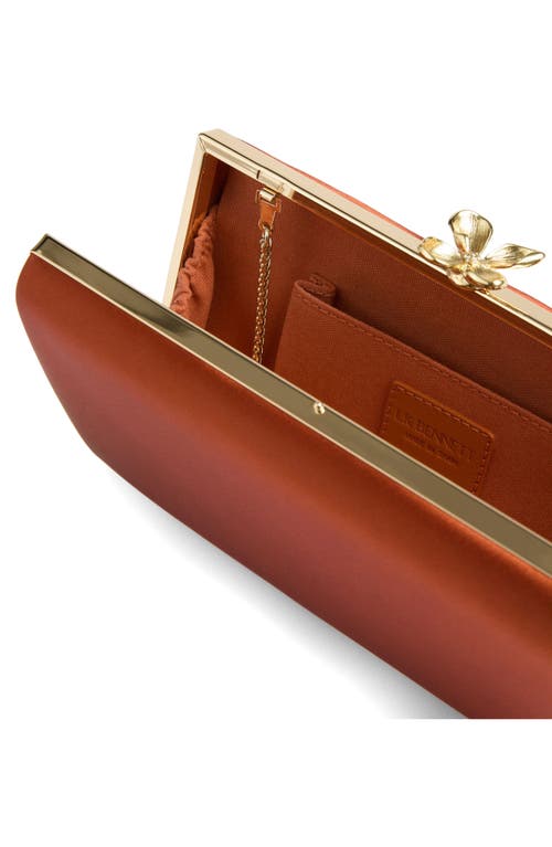 Lk Bennett Posie Floral Box Frame Clutch In Brown