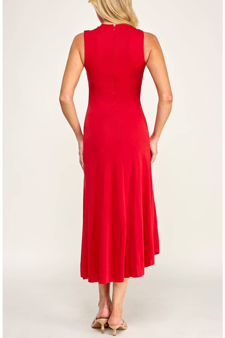 Asymmetrical Knit Midi Dress, Alternate, color, RED