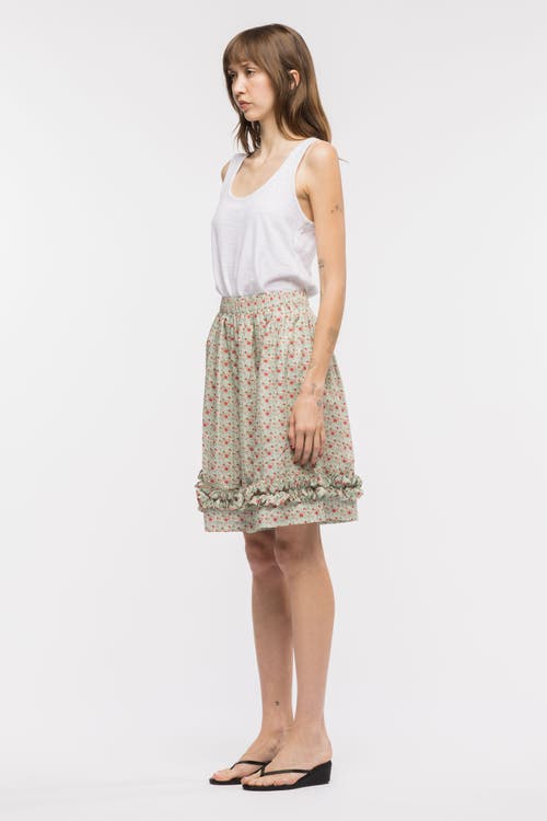 Toit Volant Greta Ruffle Shorts In Neutral