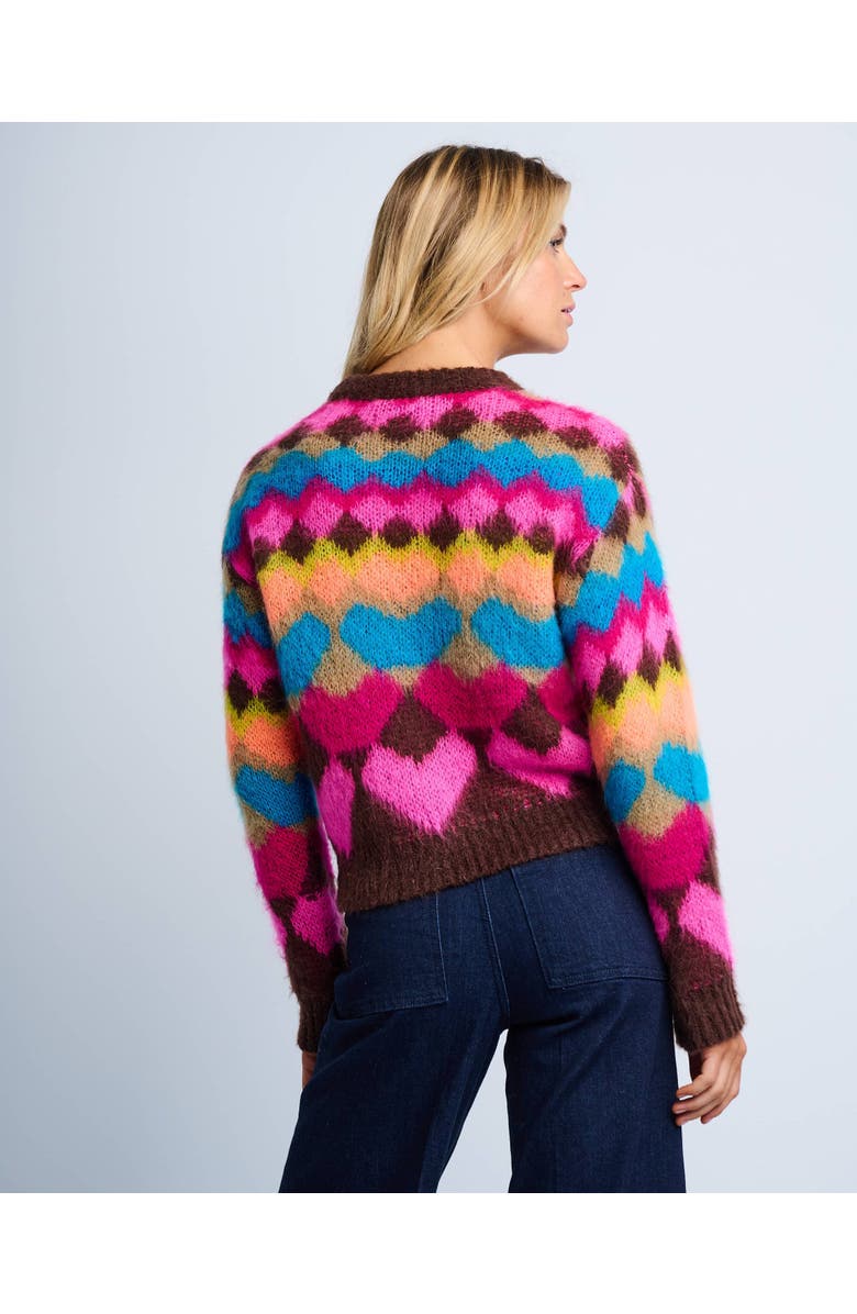 Lisa Todd Bellissima Italian Heart Sweater, Alternate, color, Multi Bright
