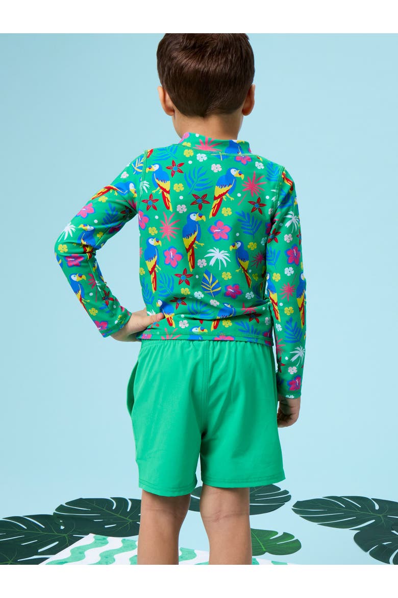 UPF50+ Sun Protected Stretch Swim Trunks, Alternate, color, Bright Green