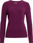 Caslon® Pointelle Detail Crewneck Sweater
