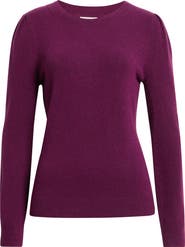 Caslon® Pointelle Detail Crewneck Sweater