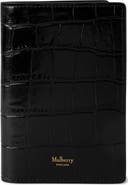 Mulberry Croc Embossed Leather Passport Wallet