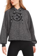 DKNY SPORT Women's DKNY Sport Black Pittsburgh Steelers Debbie Dolman Raglan Pullover Hoodie
