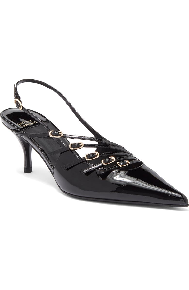 Jeffrey Campbell Lash Pointed Toe Kitten Heel Sandal, Main, color,