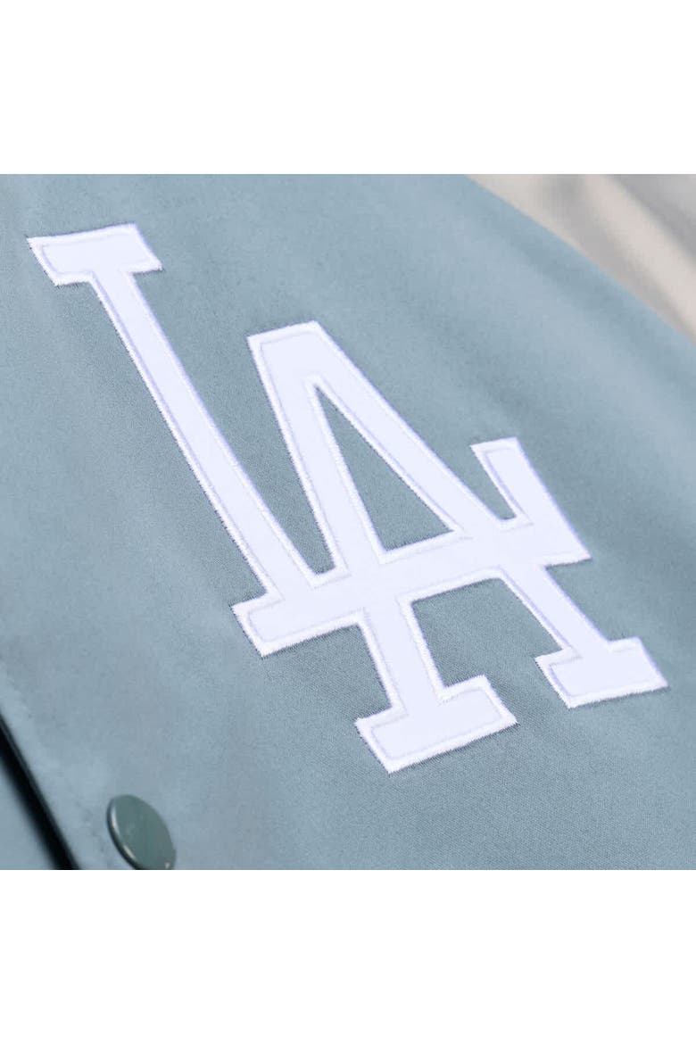 Men's Mitchell & Ness  Gray Los Angeles Dodgers Thunderstorm Head Coach Lightweight Satin Full-Snap Jacket, Alternate, color, Gray
